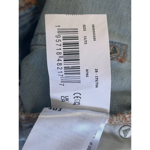 Roxy Women's High-Rise Stretch Button Fly Light Denim Slits Shorts Size 28 - Picture 11 of 15